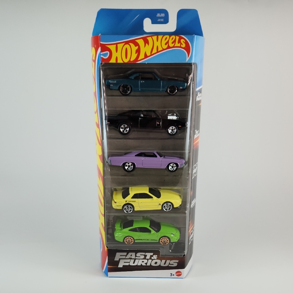 FAST & FURIOUS Hot Wheels 5 Car Set, Factory Sealed 5 Pack